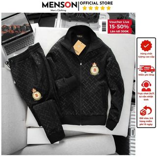 Bộ thu đông nam cao cấp kéo khóa dài tay, set bộ nỉ nam dày dặn, nhiều mẫu phom đẹp hàng xuất dư 2024 Menson MD4-03
