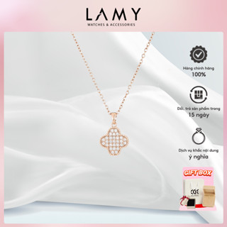 Dây chuyền bạc nữ CDE Lucky Four Leaf Necklace Rose Gold CDE6385RG