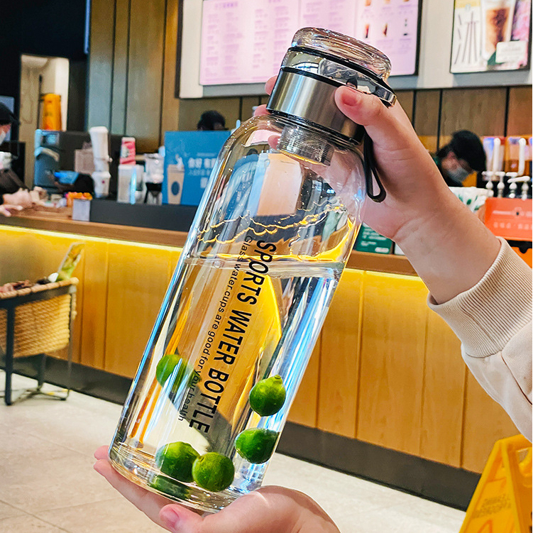 Bình đựng trà thuỷ tinh NIUMI có kèm nắp pha trà tiện lợi và lọc trà inox an toàn, độ bền dài lâu