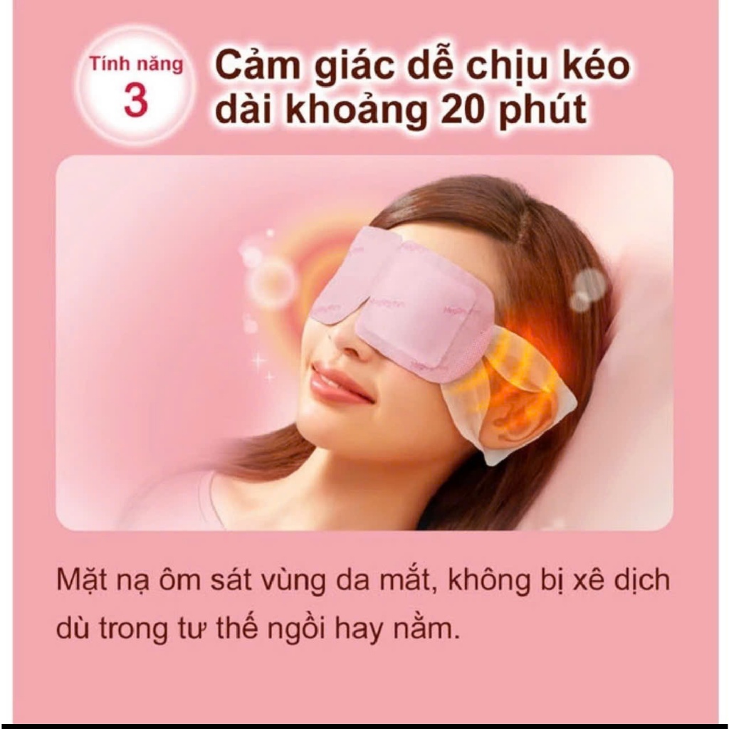 ComBo Mặt Nạ Mắt Nóng Xông Hơi Giúp Thư Giãn Giảm Quầng Thâm Mắt Giảm Mỏi Mắt Giúp Ngủ Ngon