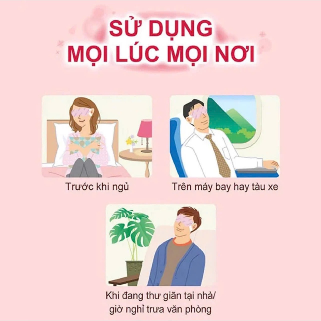 ComBo Mặt Nạ Mắt Nóng Xông Hơi Giúp Thư Giãn Giảm Quầng Thâm Mắt Giảm Mỏi Mắt Giúp Ngủ Ngon