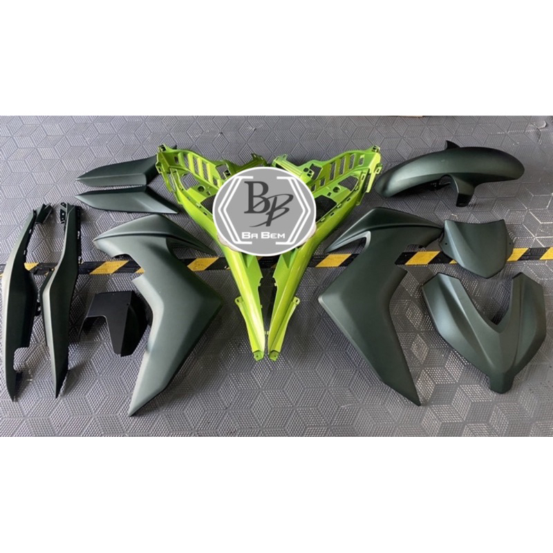 dàn áo ex 155 màu xanh rêu 12 món không tem