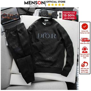 Bộ quần áo nỉ cổ tròn nam thu đông cao cấp chất nỉ dày dặn mềm mại phom dáng đẹp, hàng hiệu thiết kế 2024 Menson MD4-04