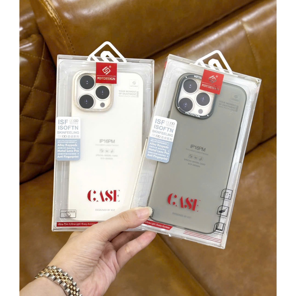 Ốp lưng iPhone 16 Pro/16 Pro max/15 Pro max Siêu Mỏng chính hãng KST Design chống vân tay