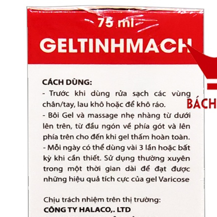 Kem Giảm Suy Giãn Tĩnh Mạch Varicose 75ml HALACO- làm mờ vết nhăn thâm tím do giãn tĩnh mạch, giảm đau nhức mỏi, tê nóng