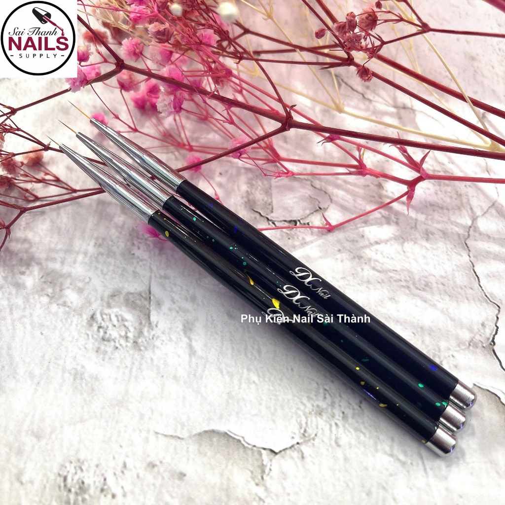 Bộ cọ tóc 3 cây DingXi cán đen   Nail