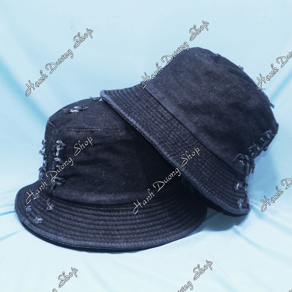 Nón mũ bucket jean, mũ tai bèo jean 2 mặt, nón bucket tai bèo trơn vành nhỏ phong cách Unisex nam nữ