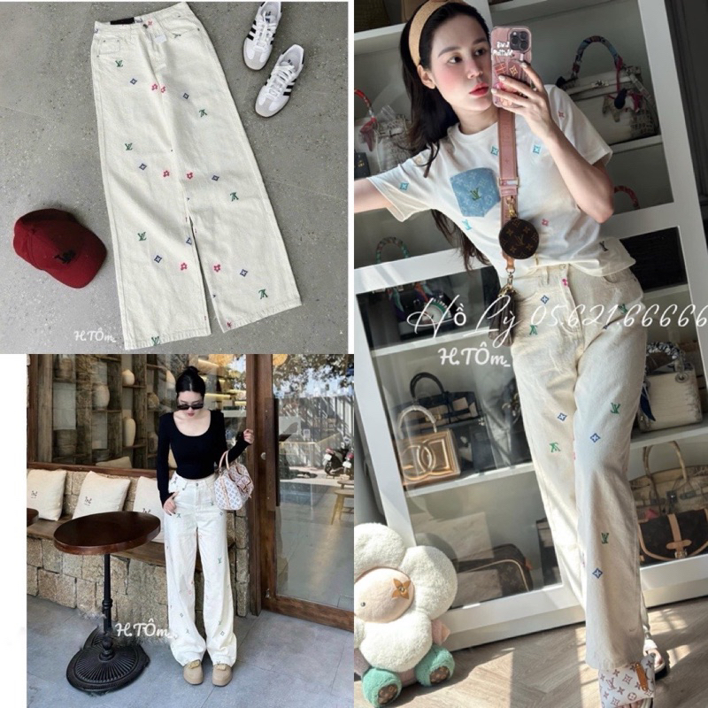 Quần jean trắng L. V QCl1