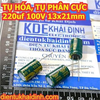 50 con TỤ HÓA TỤ PHÂN CỰC chân dài 220uf 16V 25V 35V 50V 63V 100V KDE1802