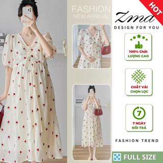 Váy Suông, Đầm Bầu Mùa Hè Dáng Dài Qua Gối Thiết Kế Hoa Nhí Siêu Xinh Mẫu Mới Thời Trang 2025 ZMA