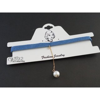 Choker đen đính châu cá tính - D371C + D306 + D315
