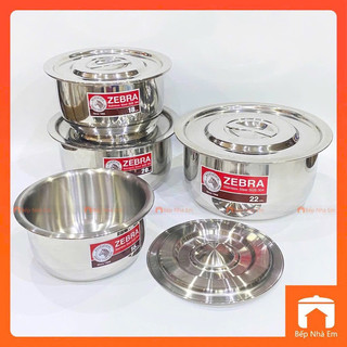 Thố zebra indian 1 đá inox 304 cao cấp nhiều size - hàng nhặp khẩu thái lan