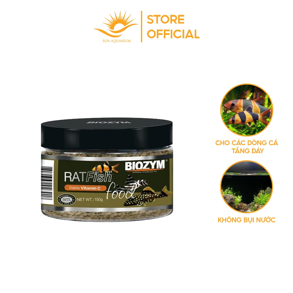 Thức Ăn Cá Cảnh BIOZYM RATFISH FOOD - Thức Ăn Cho Cá Tầng Đáy Cao Cấp (Chuột, Pleco, Tỳ Bà, Longfin.