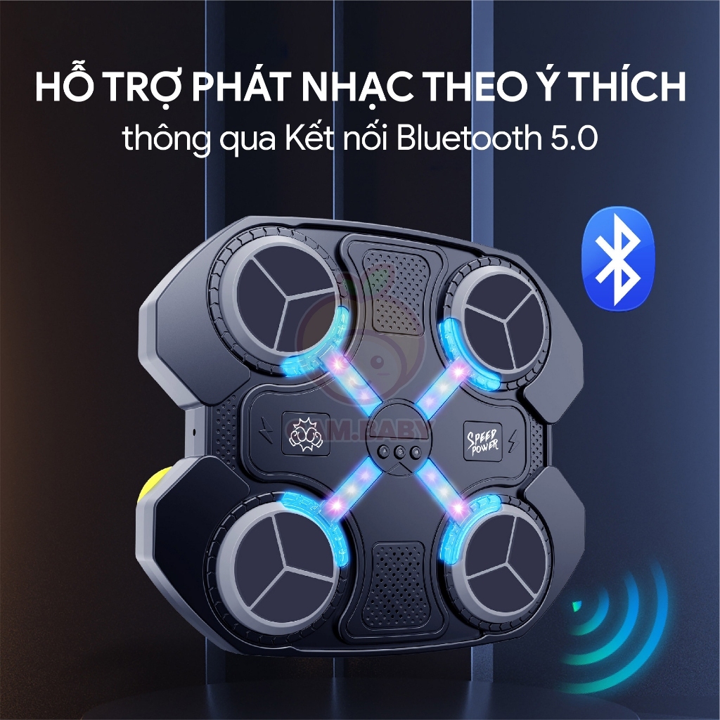 Bộ Dụng Cụ  Boxing Gắn Tường Có Nhạc - Máy Tập Boxing Tại Nhà Cho Bé