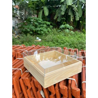 Hộp Gỗ Đựng Đồ Nắp Mica, Kiểu Dáng Đơn Giản, Nhiều Kích Thước