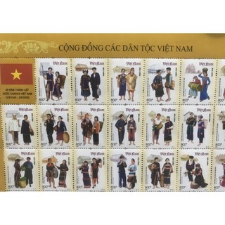 Bộ tem 54 dân tộc việt nam khác nhau