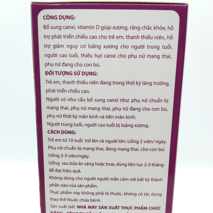 Viên uống bổ sung canxi CALBONE - PARIS - Giúp phát triển chiều cao cho trẻ em, ngừa loãng xương cho người già hiệu quả