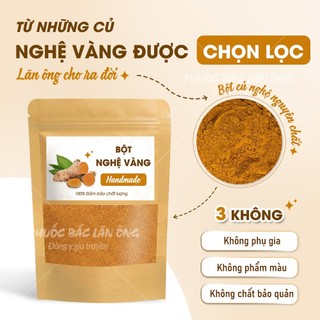 Bột nghệ vàng 100g, nguyên chất, thơm, mịn, gia vị tẩm ướp, tạo màu, hương vị cho món ăn