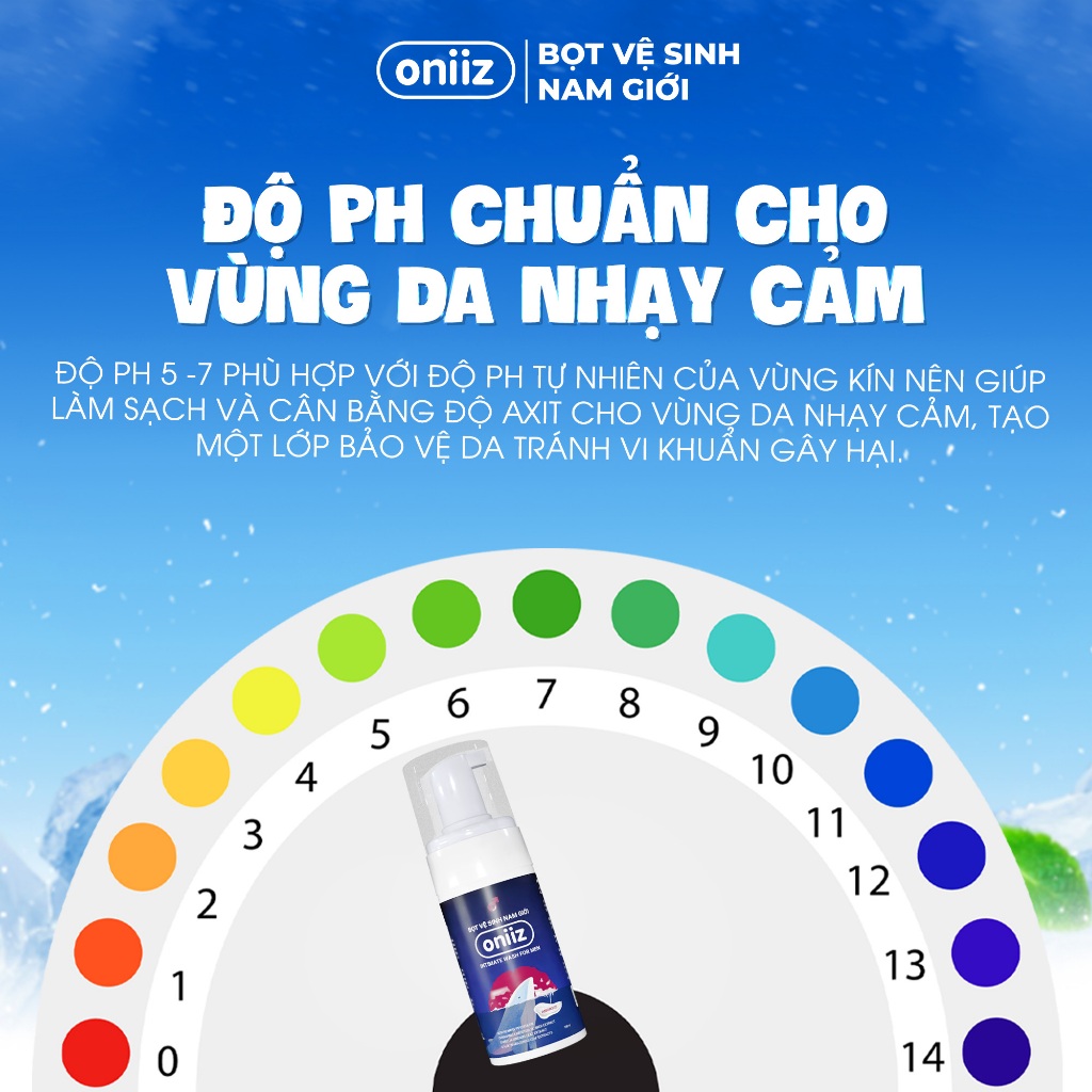 Bọt vệ sinh nam giới Oniiz - Dung dịch vệ sinh nam giới tạo bọt hương unisex cuốn hút Amorous 100ml