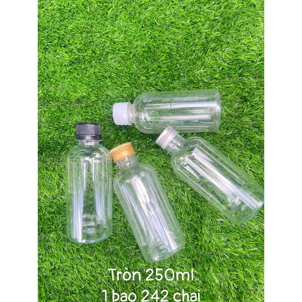 COMBO 50 CHAI TRÒN 250ML Kèm Nắp