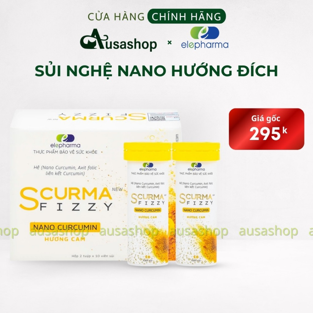 Viên Sủi Nghệ Scurma Fizzy Hỗ Trợ Tiêu Hóa