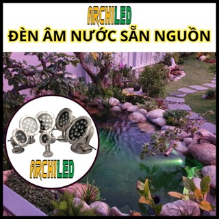  Đèn Âm Nước Combo Sẵn Nguồn Chiếu Hồ Cá Koi Sân Vườn Tiểu Cảnh Đài Phun Nước12 24V An Toàn Tuyệt Đối 
