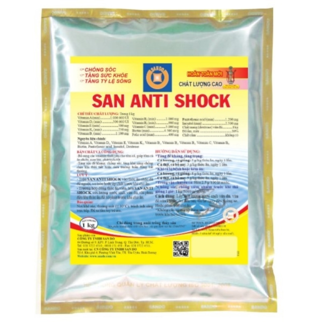 ANTI SHOCK Sando _ VITAMIN TỔNG HỢP CHO THUỶ SẢN TĂNG ĐỀ KHÁNG CHỐNG SHOCK HIỆU QUẢ SAU 3 NGÀY.