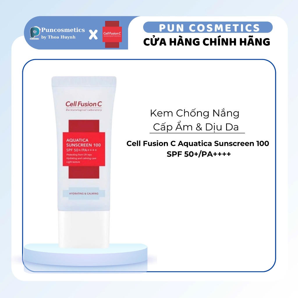 Kem Chống Nắng Cấp Ẩm & Dịu Da Cell Fusion C Aquatica Sunscreen 100 SPF 50+/PA++++
