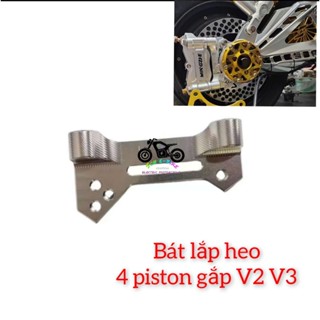  pát heo dầu 4 piston lắp gắp cnc v2,cnc v3 xe điện  lắp heo dầu 4 piston lỗ trụ  