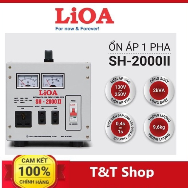 Ổn áp Lioa 2KVA dải 150 ( SH2000II )