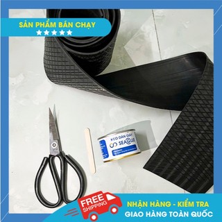 Combo tấm cao su kèm keo dán, kéo cong sửa chữa giày