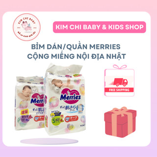 [KÈM QUÀ TẶNG] Bỉm Merries Cộng Miếng Nội Địa Nhật - Dán/Quần Size NB/S/M/L/XL/XXL/XXXL