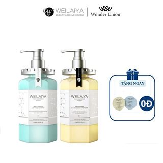  Cặp dầu gội xả tóc thảo dược Weilaiya phục hồi đa tầng Nấm Truffle 450ml giúp chống lão hóa da đầu và làm mượt tóc 
