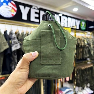 Bình Tông Đựng Nước Đựng Rượu - Hàng QĐ Lưu Kho Chưa Quan Sử Dụng - Vỏ Nhôm Dày Có Camen