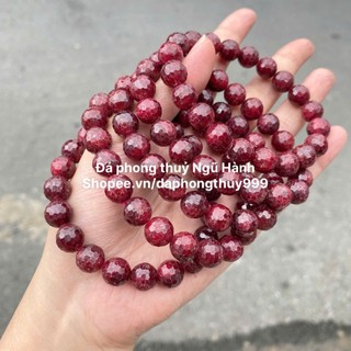 Vòng tay rby nam phi cắt giác - cam kết đa thật ( có kiểm định )