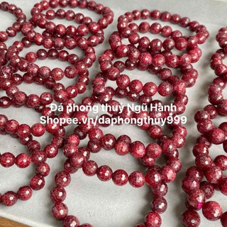 Vòng tay rby nam phi cắt giác - cam kết đa thật ( có kiểm định )