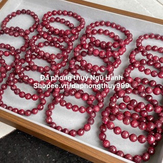 Vòng tay rby nam phi cắt giác - cam kết đa thật ( có kiểm định )