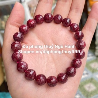 Vòng tay rby nam phi cắt giác - cam kết đa thật ( có kiểm định )