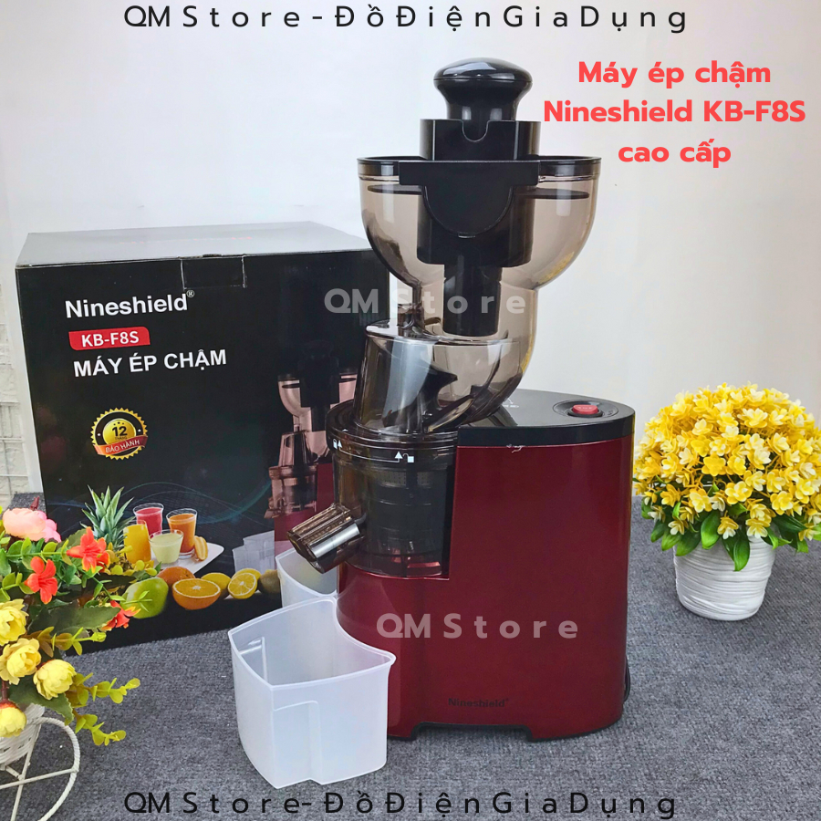 Máy ép chậm Nineshield KB-F8S , KB-F8B chuẩn cao cấp , Cối xay Misushita Ms-2207 đa năng QM Store