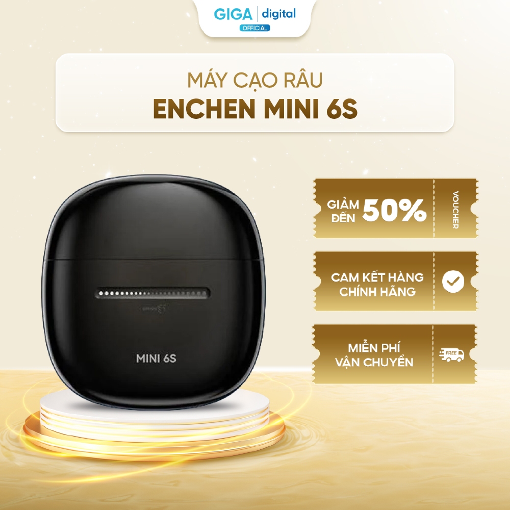 Máy cạo râu Enchen Mini 6S - Cạo râu khô & ướt - Công nghệ lưỡi dao tự mài