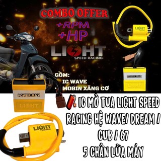 IC MỞ TUA - Mobin xăng cơ xe máy Wave / Dream / CUB / 67 / 5 CHÂN LỬA MÁY LIGHT SPEED RACING store_motorcycle_tpro