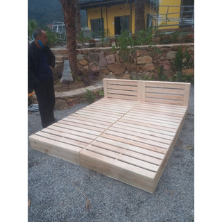 GIƯỜNG PALLET GỖ XOAN CAO 20CM