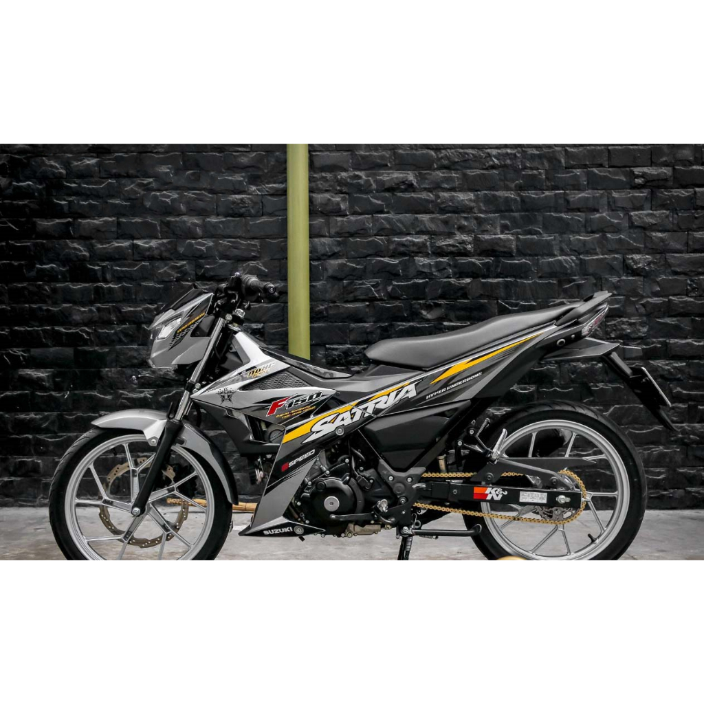 Tem rời Satria Xám vàng đen (X) -1