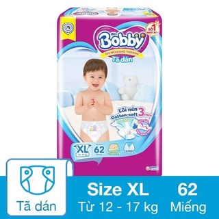 Tả/Bỉm Dán Bobby M76/L68/XL62/XXL56