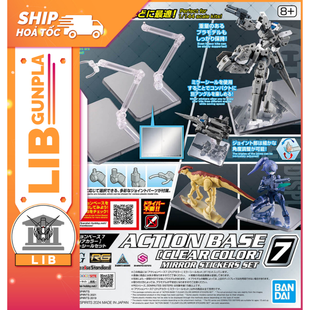 Mô hình lắp ráp Phụ Kiện Gundam Đế Action Base 7 - CLEAR COLOR MIRROR STICKERS SET