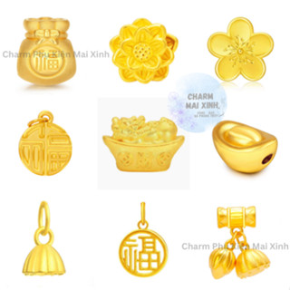[GIÁ SỈ] Thỏi Vàng - Hoa - Chữ Phúc - Túi Tiền - Charm Phụ Kiện Xâu Phối Vòng tay Chuỗi hạt phong thủy nam nữ may mắn