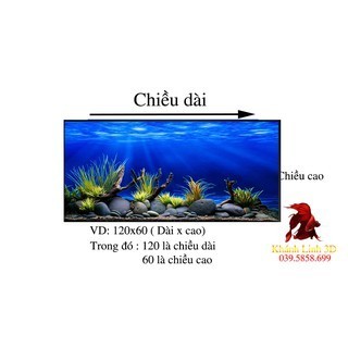 Tranh 3D Bể Cá Cảnh Mẫu Đồng Quê - Tranh Bể Cá Sẵn Keo Dán - Tặng Kèm Bộ Dụng Cụ Dán