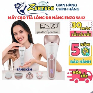 Máy triệt lông ENZO 5842 thương hiệu italia, máy cạo tỉa lông đa năng cho nam và nữ, tẩy lông, tẩy da chết, massage mặt