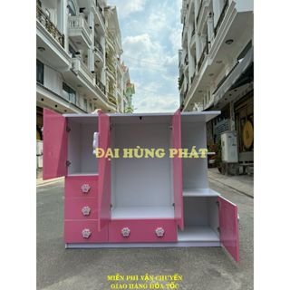 Tủ quần áo trẻ em tay nắm hình gấu dễ thương nhựa đài loan free ship