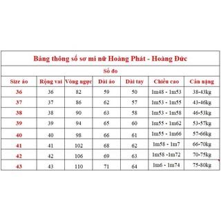 Áo sơ mi nữ công sở tay dài Hoàng Đức 17209 dài tay